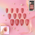 Glitter Press-on False Nails - (1 Set  Mix Color  Design)