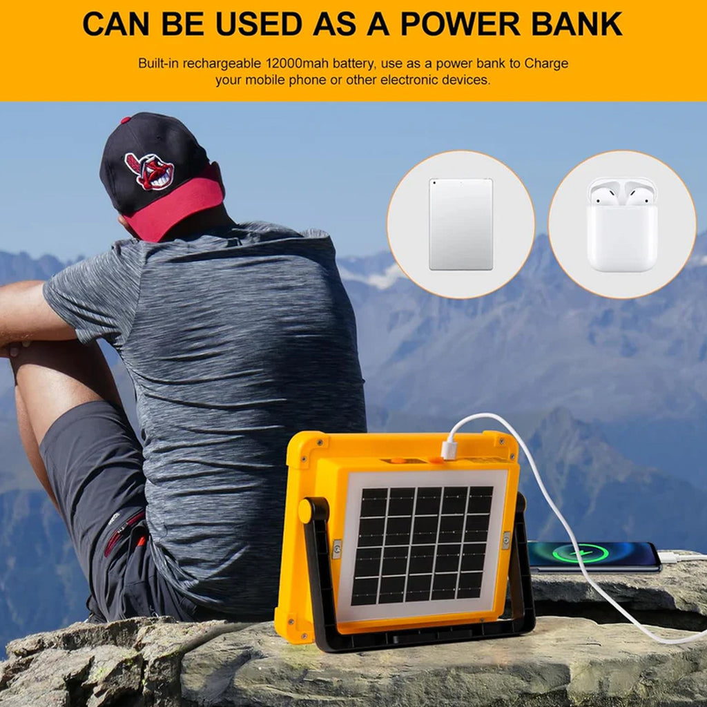 High Power Solar Led Flood Light (1 Pc 12000mah)