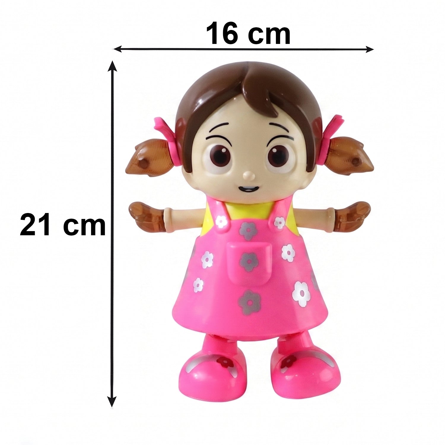 Dancing Girl Musical Light Toy With Rotating Movement Music For Kids (1 Pc)