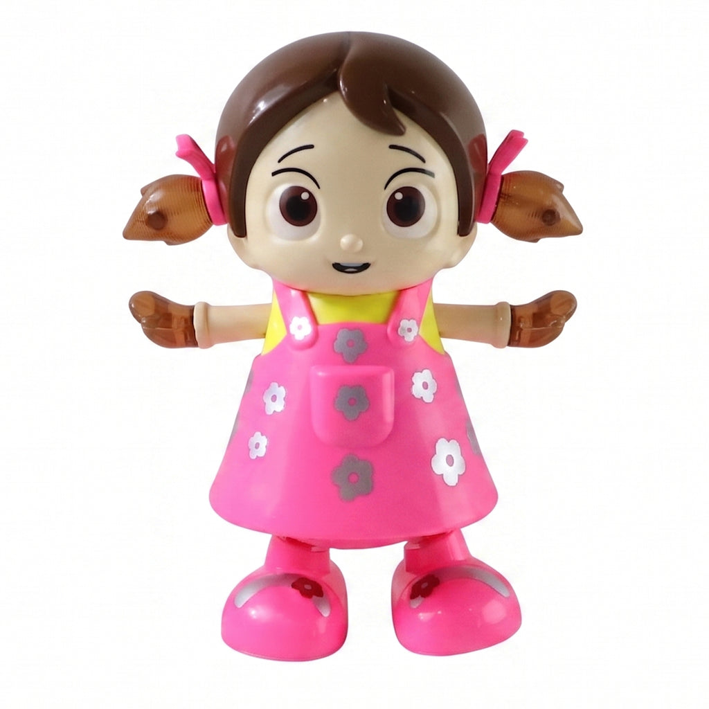 Dancing Girl Musical Light Toy With Rotating Movement Music For Kids (1 Pc)