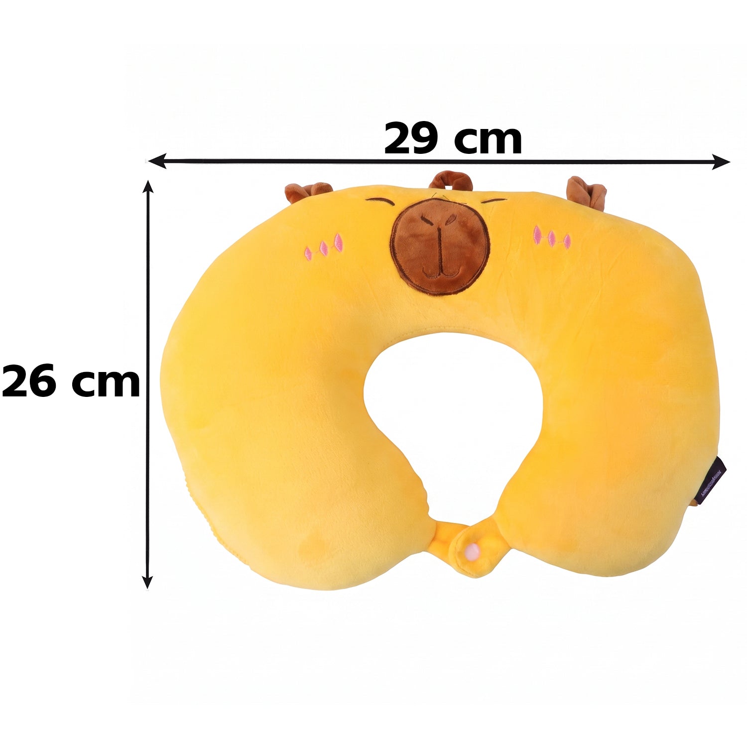 U-shaped Travel Neck Pillow Cute Capybara Soft Plush Pillow For Travel (1 Pc)