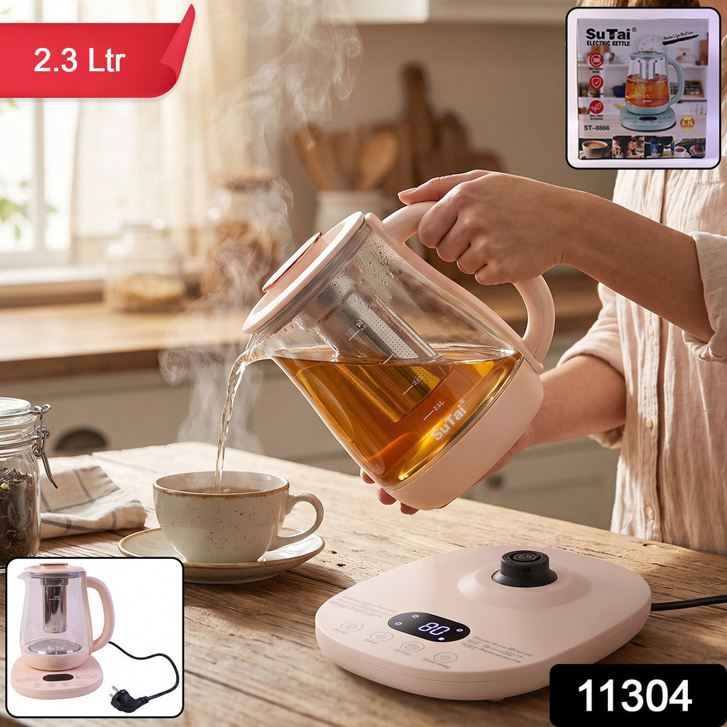 Suta Electric Glass Kettle 2.3l Tea Maker With Infuser And Temperature Control (1 Pc)