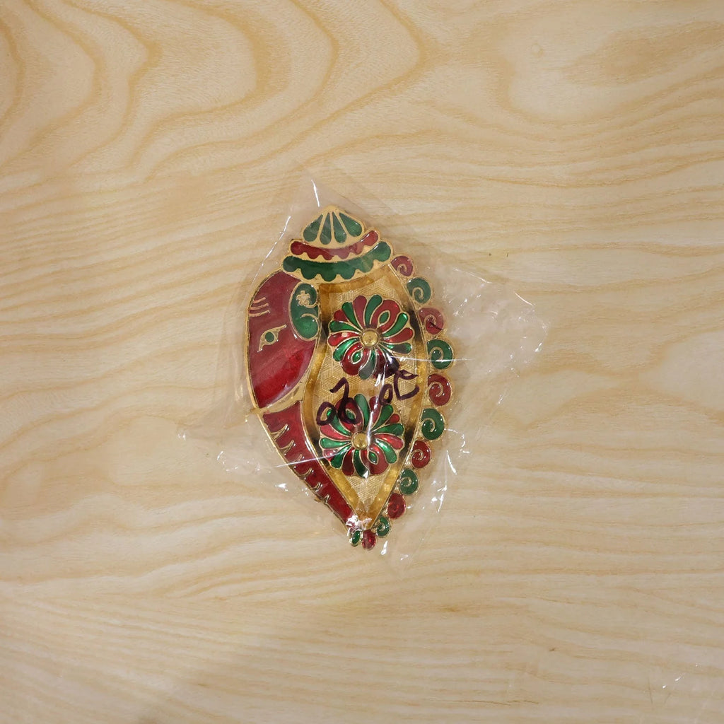 Leaf Shaped Kankavati Kumkum Holder For Puja And Tilak Rituals (1 Pc)