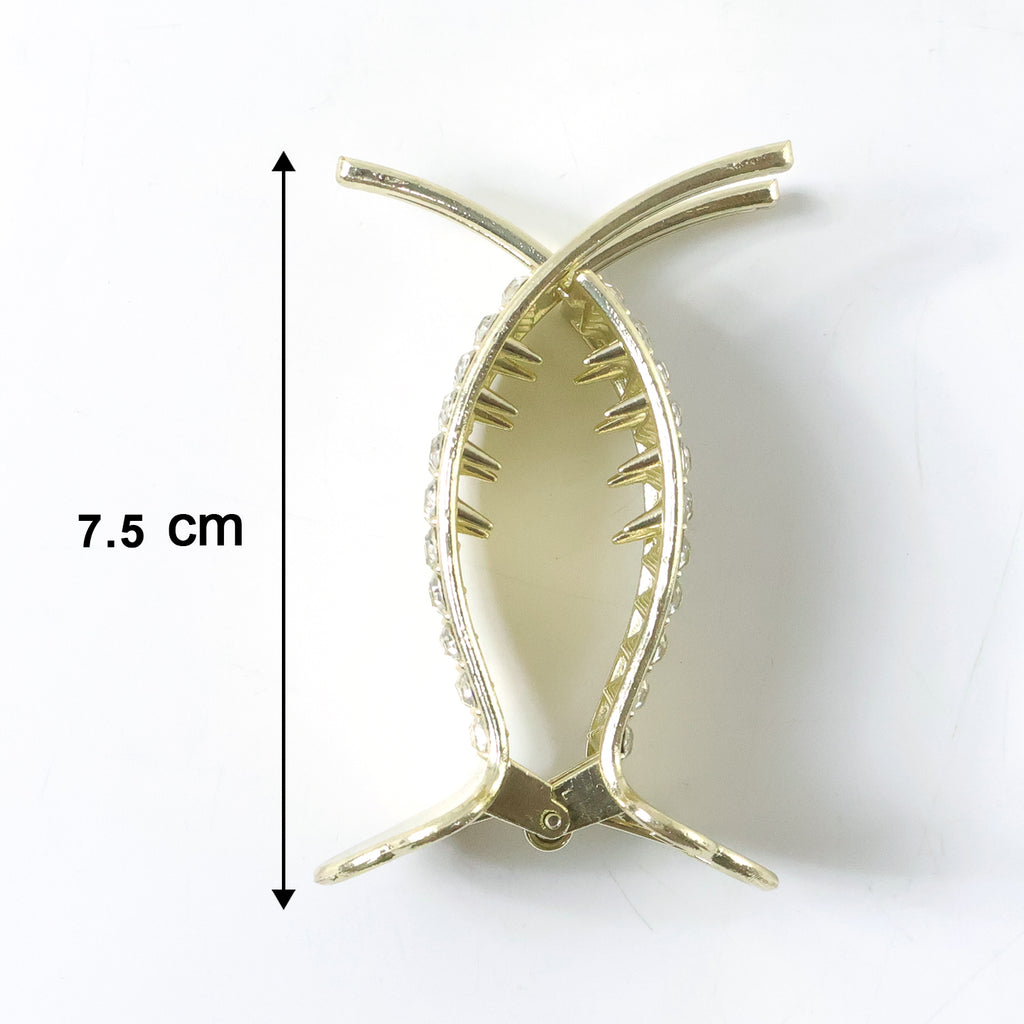 Premium Crystal Studded Hair Claw Clip For Women (1 Pc)