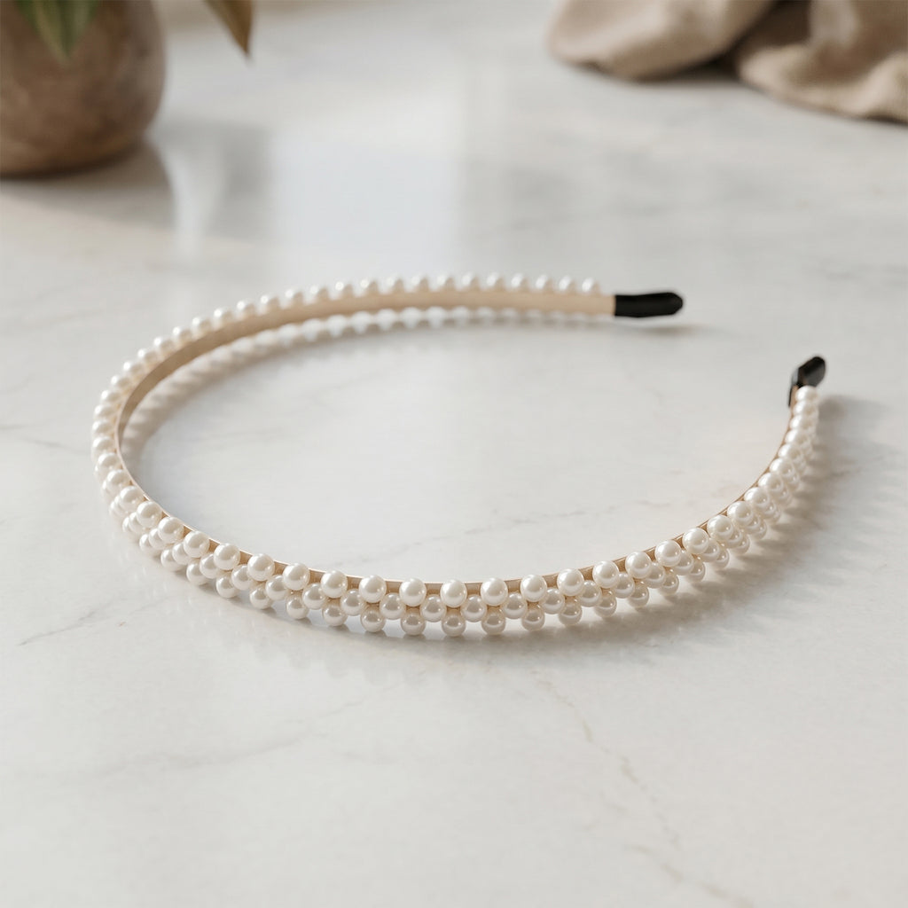 Premium Styling Pearl Embellished Stylish Hairband (1 Pc)